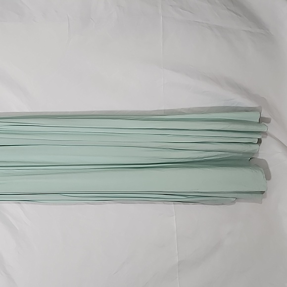 Something Navy Tie Neck Maxi Dress Seafoam Color Size XS - Picture 3 of 10